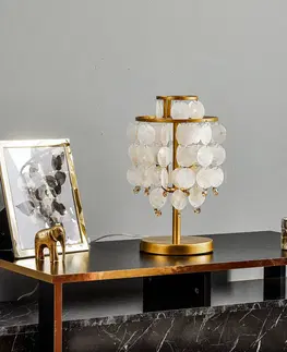 Lampy na nočný stolík ONLI Stolná lampa Ruben s perleťovými doskami