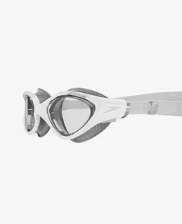 plávanie Plavecké okuliare priehľadné SPEEDO BIOFUSE 2.0, dámske bielo-sivé