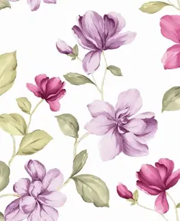 Závesy Forbyt, Záves dekoračná alebo látka, New York Kvet, fialový, 150 cm 150 cm