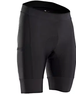 nohavice Pánske krátke cyklistické nohavice RC500 bez trakov čierne
