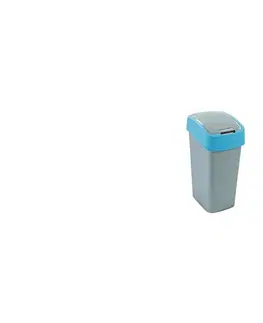 Odpadkové koše CURVER - Kôš na odpad Flipbin 45L šedo-modrý