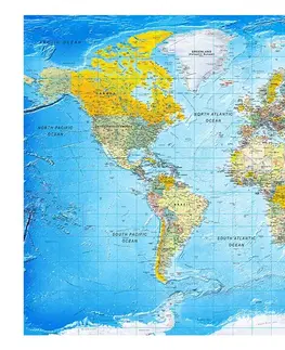 Tapety Samolepiaca tapeta klasická mapa sveta - World Classic Map