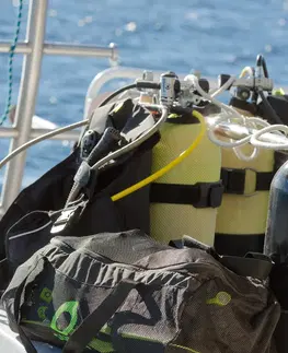batohy Sieťovaná taška na podmorské potápanie SCD 50 l čierna
