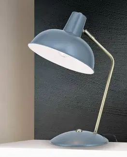 Stolové lampy na písací stôl Orion Vintage vzhľad – stolná lampa Fedra sivá