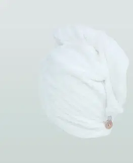 vodné športy Uterák na vlasy z mikrovlákna hebký biely