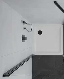 Vane MEXEN/S - Pretória sprchovací kút 100x100, transparent, čierna + sprchová vanička vrátane sifónu 852-100-100-70-00-4010B