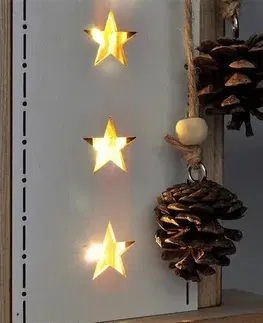 Vianočné dekorácie Solight 1V236 Vianočná LED dekorácia Stromček 10 LED, teplá biela, 42 cm