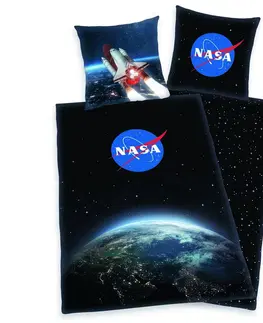 Obliečky Herding Bavlnené obliečky NASA, 140 x 200 cm, 70 x 90 cm