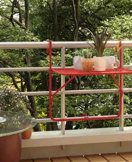 Záhrada Závesný balkónový stolík Dekorhome Zelená