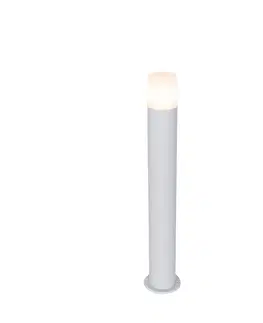 Vonkajsie osvetlenie Stojanové vonkajšie svietidlo biele s opálovým tienidlom 70 cm - Odense