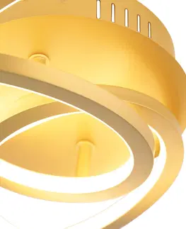 Stropne svietidla Stropná lampa zlatá 45 cm vrátane LED 3 stupňová stmievateľná - Rowin