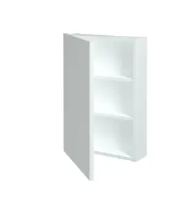 Kúpeľňový nábytok Dreja - Jednodverová zrkadlová skrinka Q GA 50 - N01 Biela lesk / Pravé 29008P