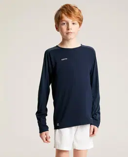 dresy Detský futbalový dres s dlhým rukávom Viralto Club námornícky modrý