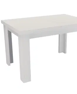 Jedálenské stoly Rozkladací stôl  malý 120/160x80cm biela alpská