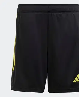 nohavice Detské šortky Tiro 23 Club na futbal čierno-žlté