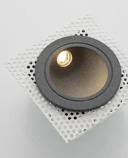 Vonkajšie zapustené svietidlá Lucande Zapustené nástenné LED svetlo Podis IP65 okrúhle