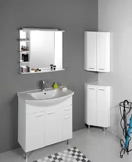 Kúpeľňa AQUALINE - ZOJA/KERAMIA FRESH skrinka rohová 35x78x35cm, biela 50321