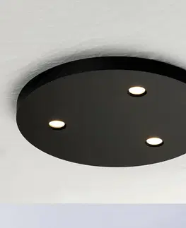 Stropné svietidlá BOPP Stropné svietidlo Bopp Close LED 3-svetelné okrúhle čierne