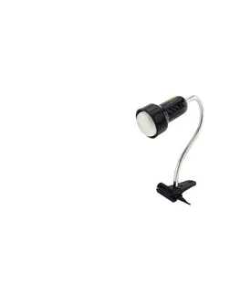 Lampy  Lampa s klipom LOLEK 1xE14/24W/230V čierna 