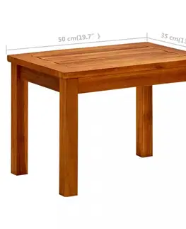 Záhradné stoly Záhradný konferenčný stolík akácie Dekorhome 85x85x45 cm