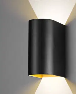 Nástenné svietidlá Egger Licht Nástenné LED svietidlo Feeling, čierno-zlaté