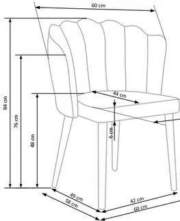 Jedálenské stoličky HALMAR K386 jedálenské kreslo tmavosivá / čierna