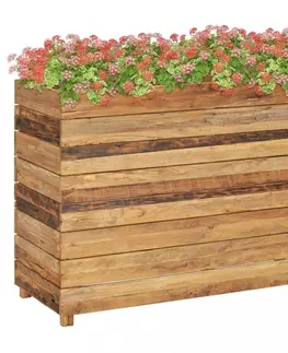 Kvetináče a truhlíky Záhradný kvetináč teakové drevo Dekorhome 150x40x72 cm