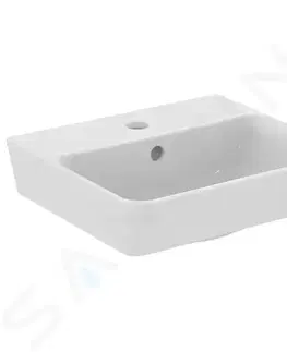 Kúpeľňa IDEAL STANDARD - Connect Air Umývadielko Cube, 400x350x160 mm, s 1 otvorom na batériu, biela E030701