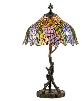 Stolové lampy Artistar Stolná lampa KT1082+AG711P v štýle Tiffany