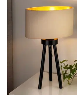 Lampy   - Stolná lampa OVAL VEGAN 1xE27/15W/230V krémová 
