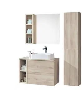 Kúpeľňový nábytok MEREO - Aira, kúpeľňová skrinka 20 cm, spodná, dub Kronberg CN724S