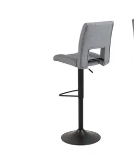 Barové stoličky Dkton Dizajnová barová stolička Almonzo, svetlosivá / čierna