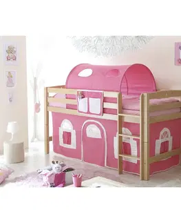 Príslušenstvo k detským posteliam Tunel na hranie Ružový/biely