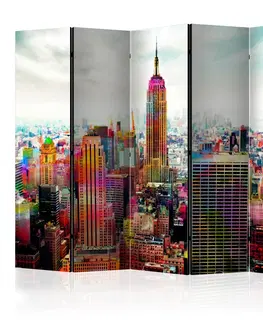 Paravány Paraván Colors of New York City Dekorhome 225x172 cm (5-dielny)