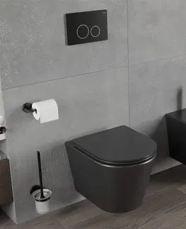 Záchody MEXEN - RICO WC misa rimless, čierne mat 3372XX85