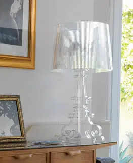 Stolové lampy Kartell Kartell Bourgie – stolná LED lampa priehľadná