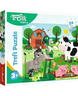Hračky puzzle TREFL -  Puzzle 24 Maxi - Rodina Treflíkov / Studio Rodzina Treflików