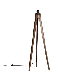 Stojace lampy Vidiecka stojaca lampa statív orechové drevo - Tripod Classic