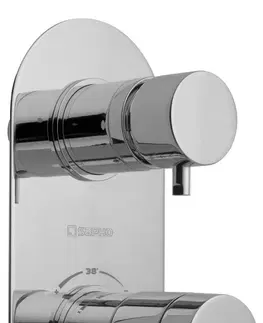 Kúpeľňové batérie SAPHO - RHAPSODY podomietková sprchová termostatická batéria, 2 výstupy, chróm 5585T