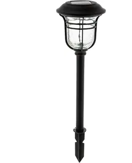 Záhradné lampy Retlux RGL 104 Solárne zapichovacie svietidlo čierna, 1x LED teplá biela