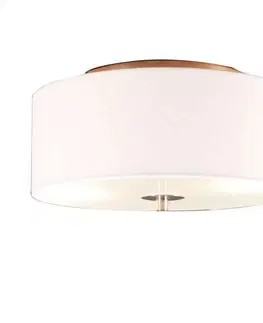 Stropne svietidla Vidiecka stropná lampa biela 30 cm - bubon