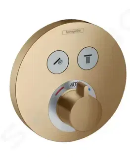 Kúpeľňové batérie HANSGROHE - Shower Select Termostatická batéria pod omietku na 2 spotrebiče, kefovaný bronz 15743140