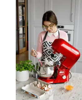Kuchynské roboty TEMPO-KONDELA KANTE, kuchynský robot, 1800 W, 5 l, červená/chróm