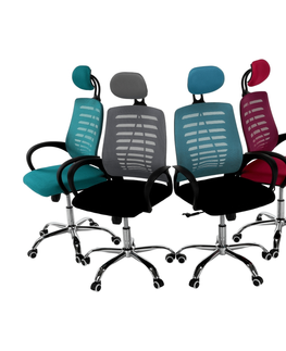 Kancelárske stoličky KONDELA Elmas kancelárske kreslo s podrúčkami sivá / čierna