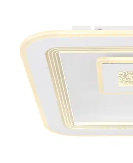 Stropné svietidlá Globo Stropné svietidlo LED Valeria, funkcia CCT, štvorcové