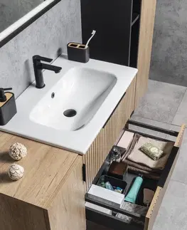 Kúpeľňa SAPHO - CIRASA umývadlová skrinka 69,8x52x46cm, dub alabama strip CR701-2322