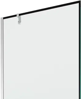 Sprchové dvere MEXEN/S - Next vaňová zástena FIX 100 x 150 cm, čierna dekor, chróm 895-100-000-00-70-01