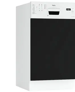 Dvierka a čelá zásuviek pre kuchynske skrinky Predná stena umývačky Max 45po čierna