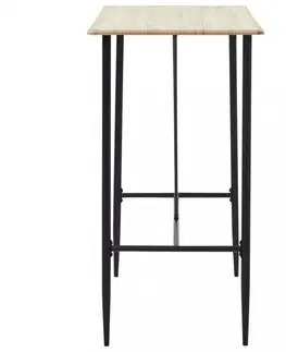Barové stoličky Barový stôl 120x60 cm Dekorhome Čierna