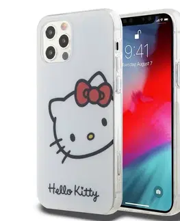 Puzdrá na mobilné telefóny Zadný kryt Hello Kitty IML Head Logo pre Apple iPhone 1212 Pro, biela 57983116895